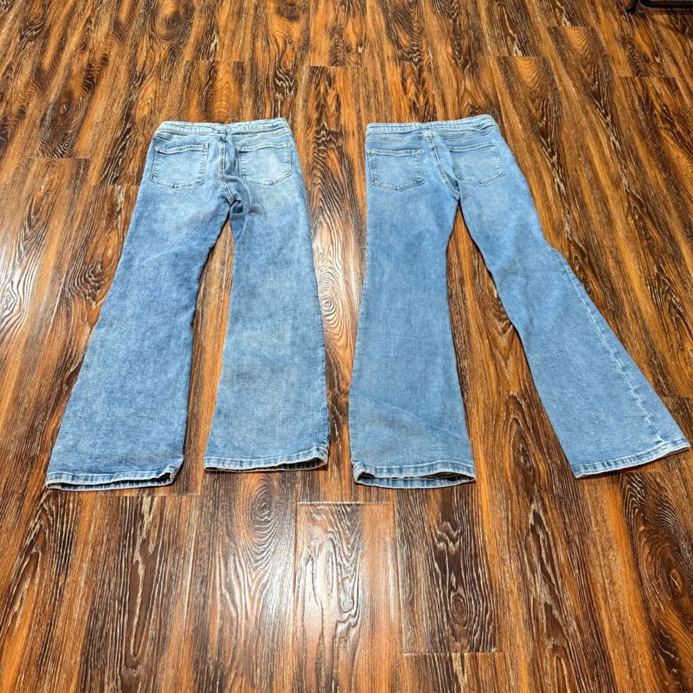 Forever 21 Girls Flare Jeans Light Wash Denim Bell Bottom Size 13/14 Bundle